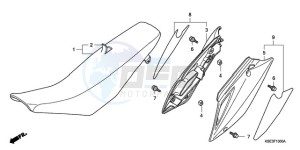 CRF150RB9 Europe Direct - (ED / T19) drawing SEAT/SIDE COVER