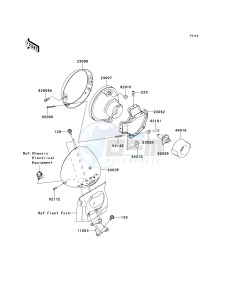 VN 1600 A [VULCAN 1600 CLASSIC] (A6F-A8FA) A6F drawing HEADLIGHT-- S- -