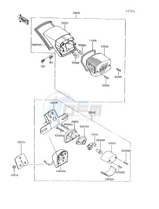 VN 750 A [VULCAN 750] (A10-A14) [VULCAN 750] drawing TAILLIGHT-- S- -