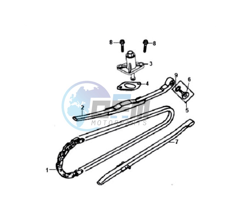 CHAIN / CHAIN TENSIONER / CHAIN GUIDE