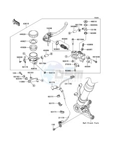 Z1000SX ABS ZX1000HBF FR GB XX (EU ME A(FRICA) drawing Front Master Cylinder