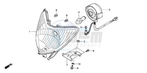 SCV100F LEAD drawing HEADLIGHT