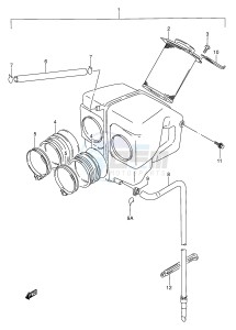 GS500E (E2) drawing AIR CLEANER