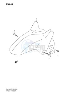 DL 1000 V-STROM EU-UK drawing FRONT FENDER