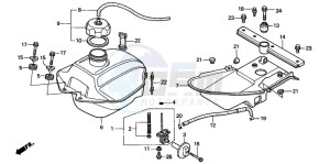 TRX250 RECON drawing FUEL TANK