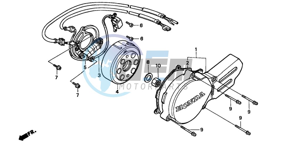 LEFT CRANKCASE COVER/ GENERATOR