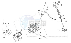 Scarabeo 125-250 e2 (eng. piaggio) drawing Carburettor II