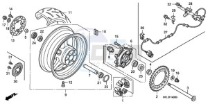 CBR1000RRA Korea - (KO) drawing REAR WHEEL