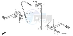 CB1000R9 France - (F / CMF) drawing PEDAL