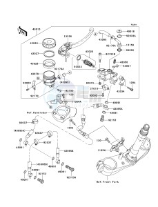 KRF 750 F [TERYX 750 4X4 NRA OUTDOORS] (F8F) C8F drawing FRONT MASTER CYLINDER