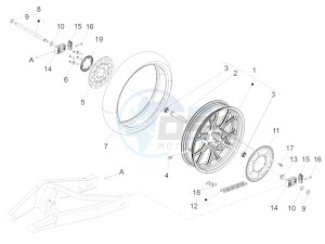 RS 125 RS REPLICA 4T E4 ABS (EMEA) drawing Rear wheel