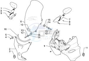 X9 125 drawing Shield - Windshield