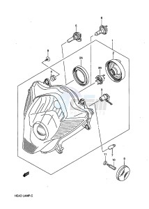 GSX-R750 (E3-E28) drawing HEADLAMP