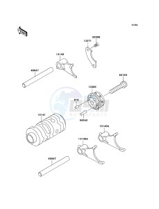 KX65 KX65A6F EU drawing Gear Change Drum/Shift Fork(s)