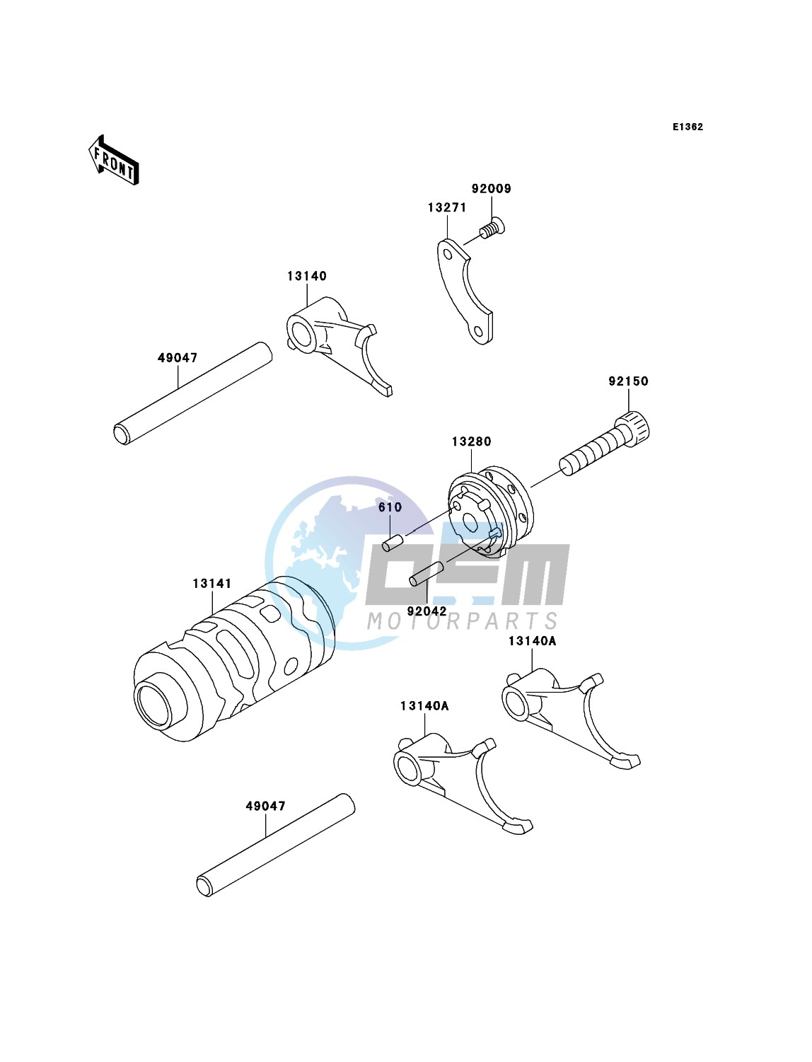 Gear Change Drum/Shift Fork(s)