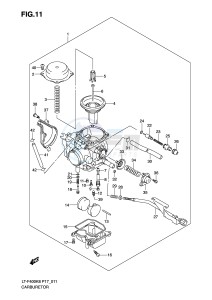 LT-F400 (P17) drawing CARBURETOR (MODEL K8 K9)