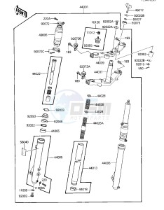 KXT 250 B [TECATE] (B2) [TECATE] drawing FRONT FORK