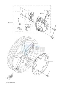 YZF-R125 R125 (5D7F 5D7F 5D7F) drawing FRONT BRAKE CALIPER