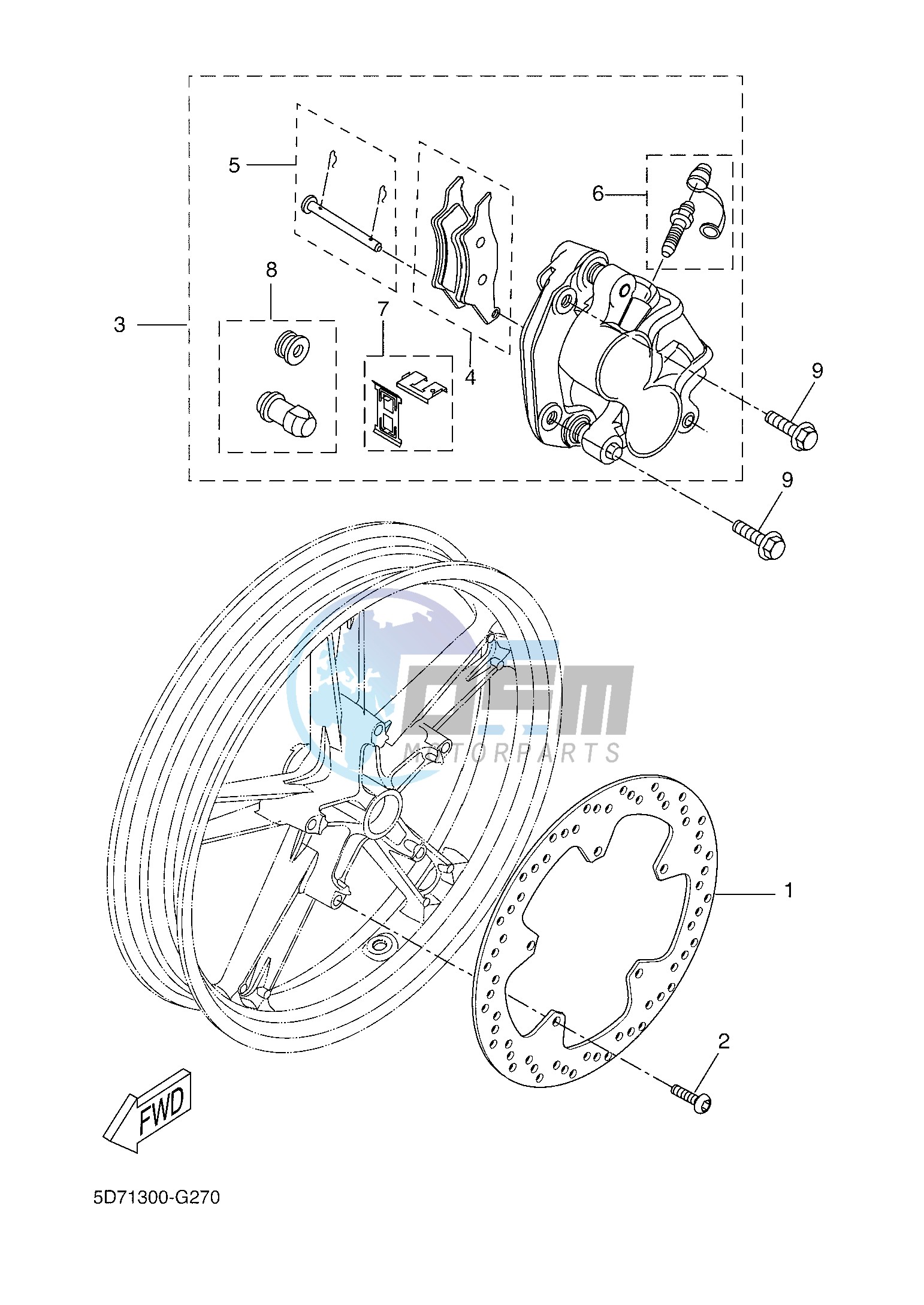 FRONT BRAKE CALIPER