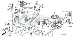 CB600FA3A France - (F / ABS CMF ST 25K) drawing FUEL TANK