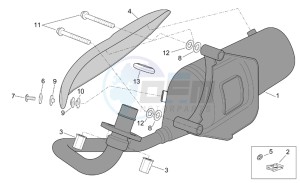 Scarabeo 50 4T E2 drawing Exhaust pipe