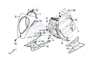 MIO 50 SPORT 45KMH drawing FR PLATE / HEAD LIGHT / FOOTREST