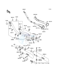 VN2000 VN2000-A2H GB XX (EU ME A(FRICA) drawing Muffler(s)