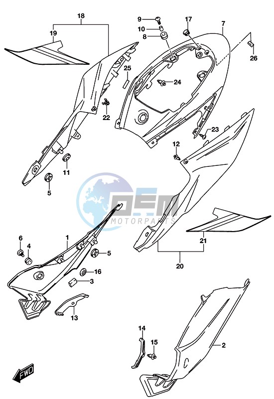 FRAME COVER (GSX-S750AL8 E21)