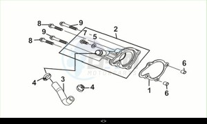 CRUISYM a 300 (LV30W3-EU) (M3) drawing WATER PUMP COVER