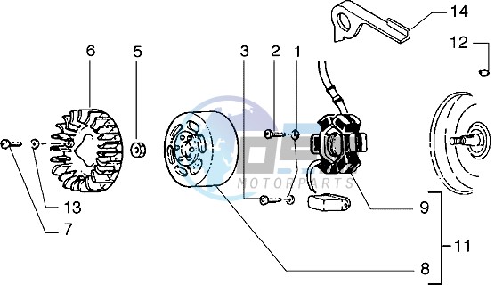 Flywheel magneto