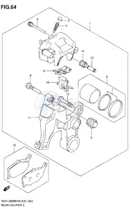 GSX1300B B-KING drawing REAR CALIPER (GSX1300BKK8/U2K8/K9/UFK9/L0/UFL0)