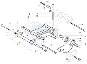 Fly 125 4t drawing Swinging arm