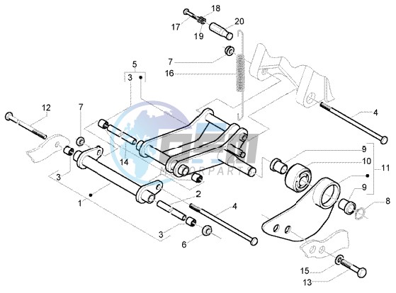 Swinging arm