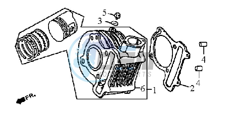 CYLINDER / TOP GASKET / LOWER GASKET