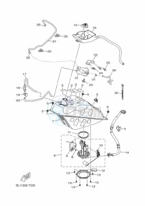 YP400RA XMAX 400 TECH MAX (BL15) drawing FUEL TANK