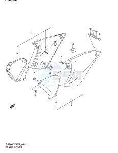 GSF600 (E2) Bandit drawing FRAME COVER (MODEL Y K1)