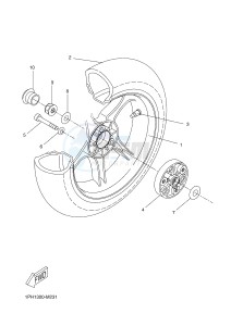 NS50F AEROX 4 (1GB1 1GB1 1GB1) drawing REAR WHEEL