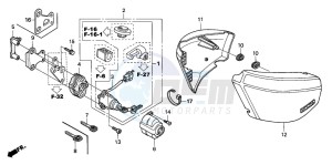 VTX1300S drawing SIDE COVER