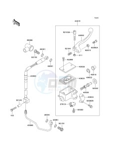 KLX 250 H [KLX250S] (H6F-H7F) H6F drawing FRONT MASTER CYLINDER