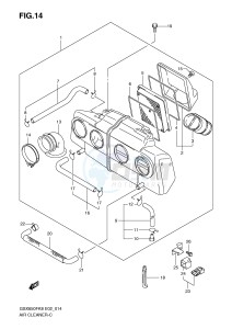 GSX650F (E2) Katana drawing AIR CLEANER