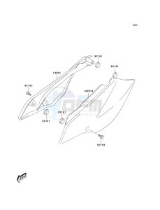 KLX 125 A (A1-A3) drawing SIDE COVERS