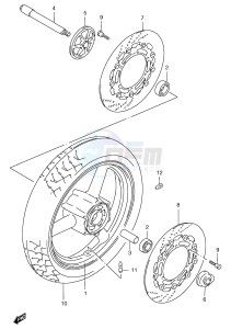 GSF1200 (E2) Bandit drawing FRONT WHEEL (GSF1200SAV SAW SAX SAY)