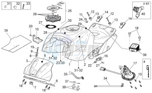 RSV4 1000 APRC R ABS (AU, CA, EU, J, RU, UK, USA) drawing Fuel tank