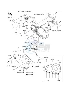 VN 2000 E [VULCAN 2000 CLASSIC] (6F-7F) E7F drawing LEFT ENGINE COVER-- S- -