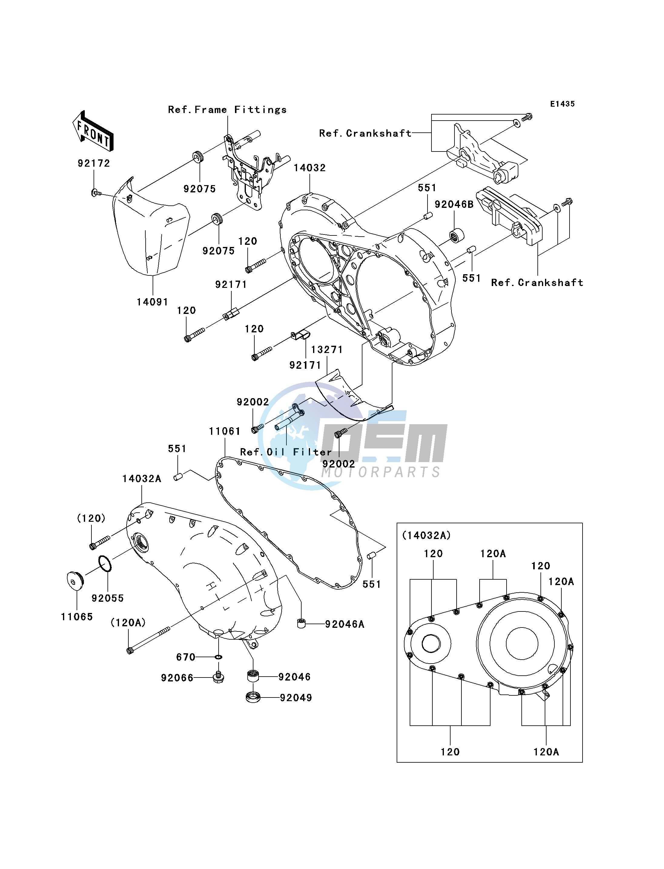 LEFT ENGINE COVER-- S- -