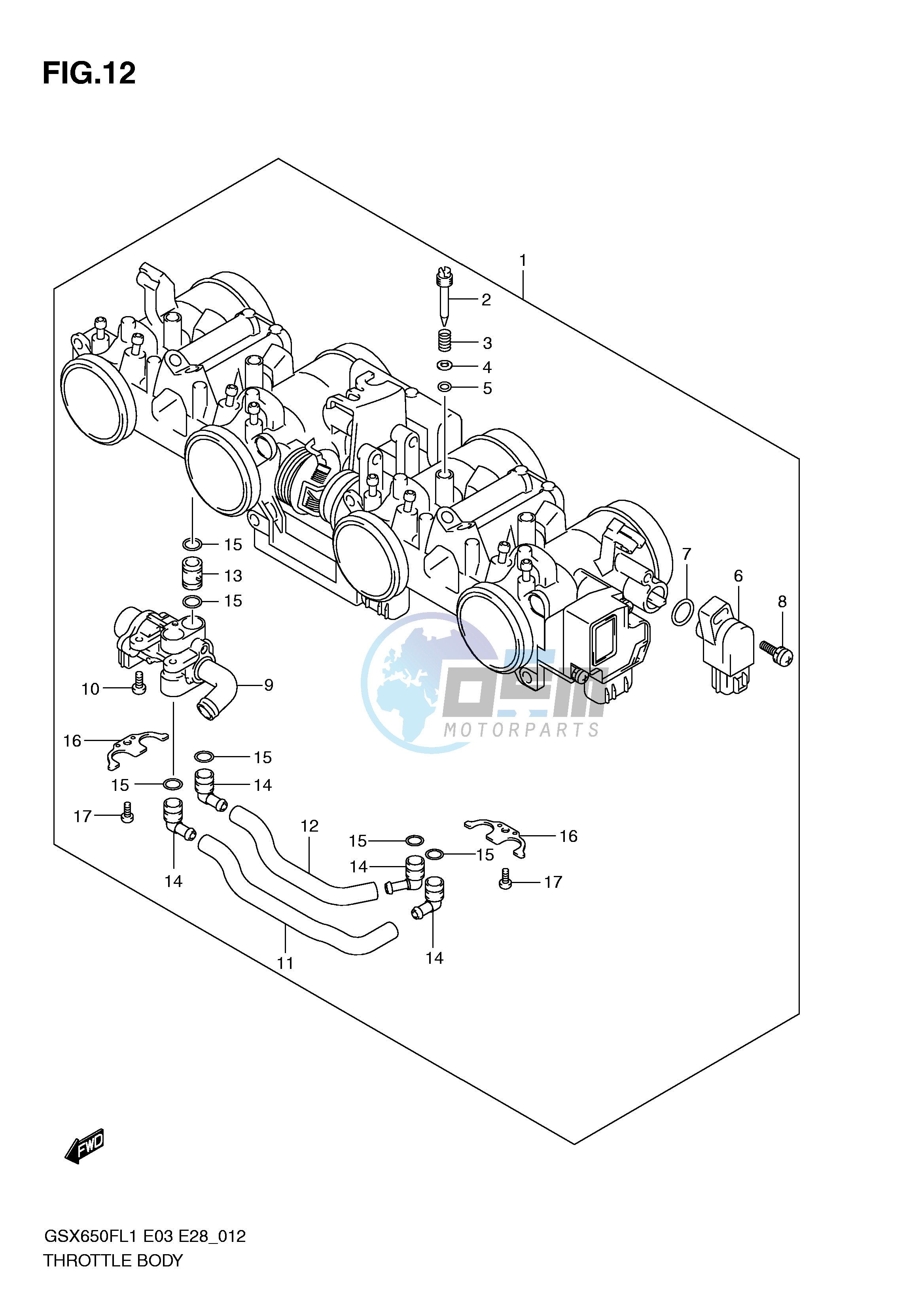 THROTTLE BODY (GSX650FL1 E3)