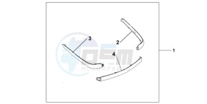 GL1800A BR - (BR) drawing CHROME TRUNK MOUL