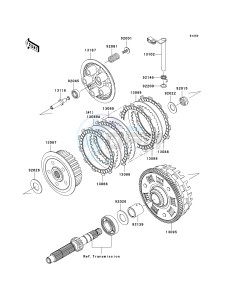 ER 650 A [ER-6N (AUSTRALIAN] (A6F-A8F) A7F drawing CLUTCH