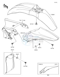 KX85 KX85CGF EU drawing Fenders