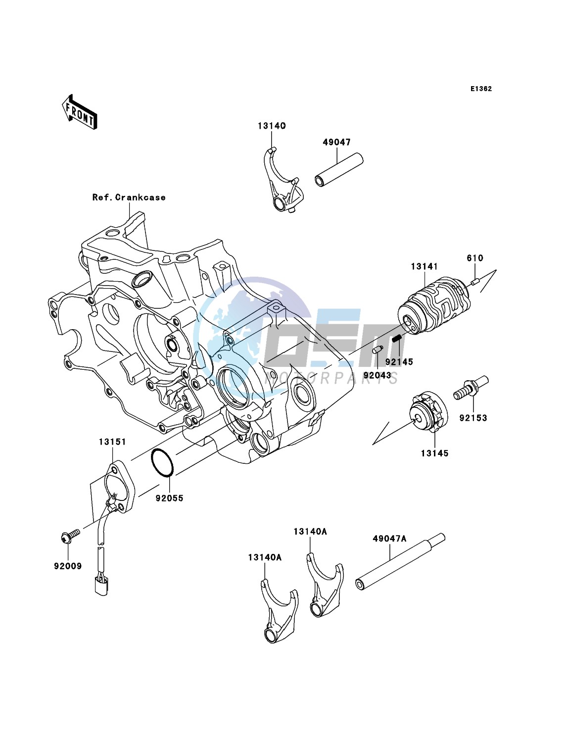 Gear Change Drum/Shift Fork(s)